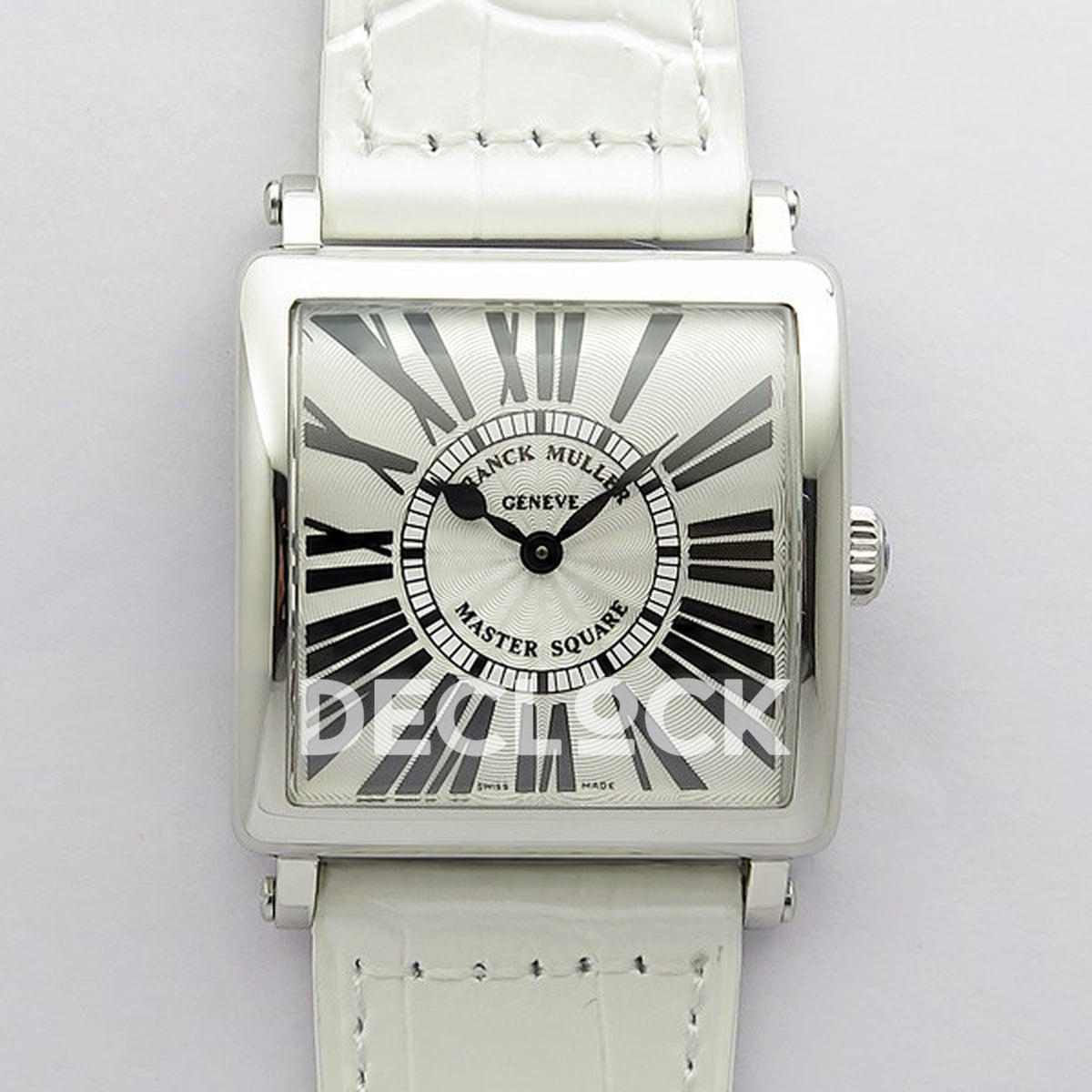 Franck Muller Master Square White Roman Dial White Leather - Front view