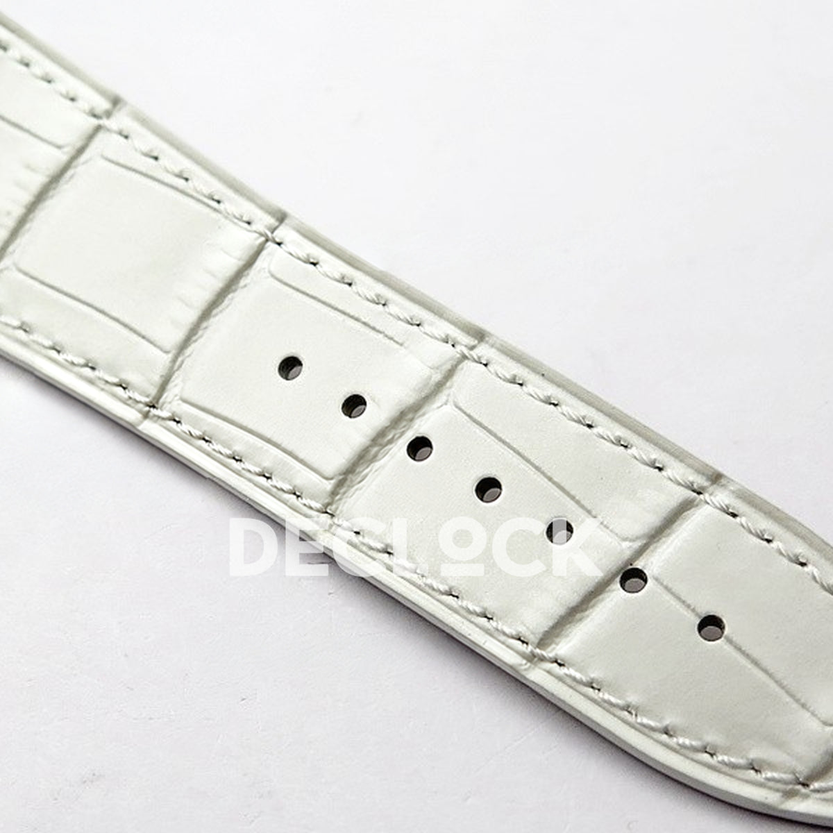 Franck Muller Master Square White Roman Dial White Leather - Leather strap detail
