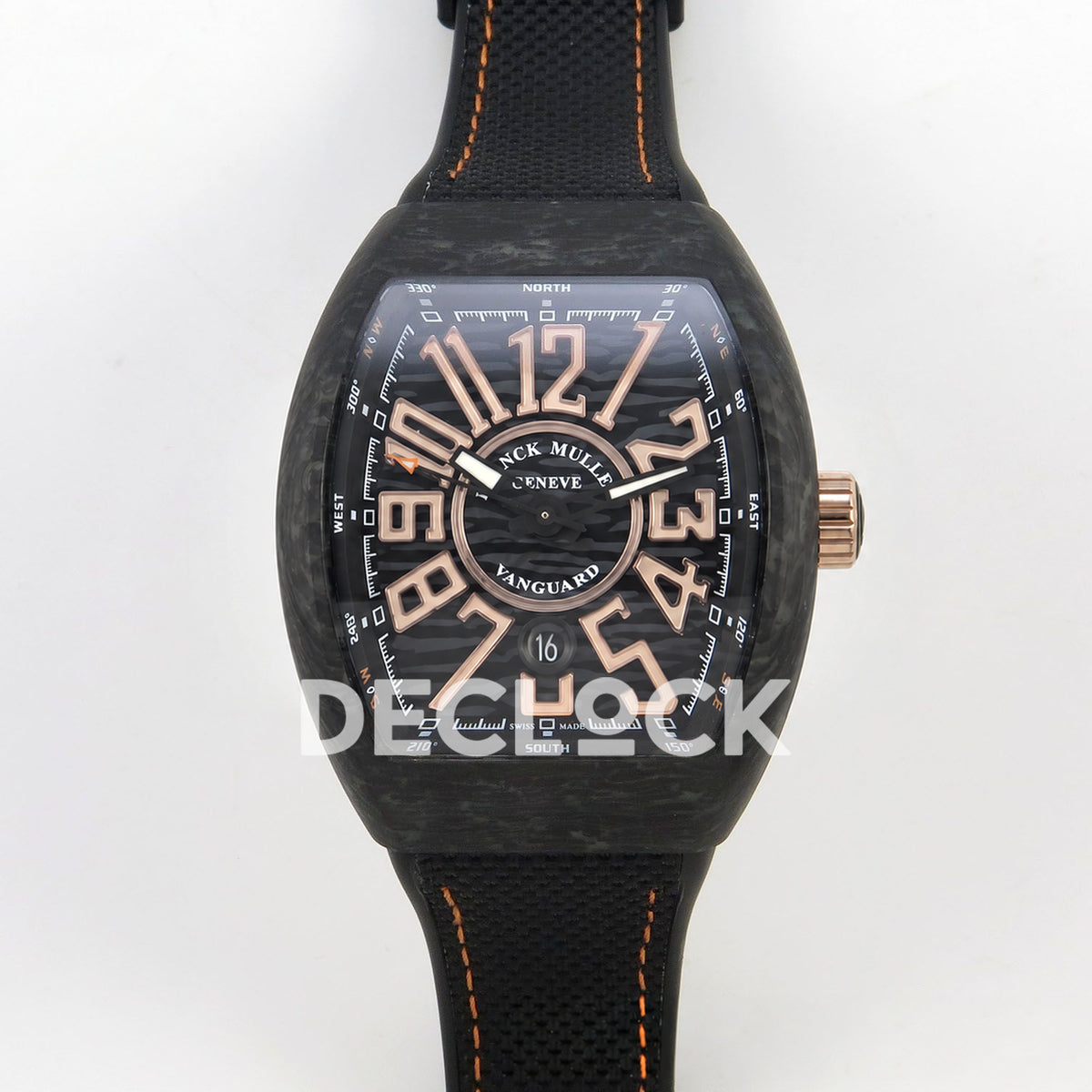 Franck Muller Vanguard Carbon Rose Gold Markers ABF replica - front