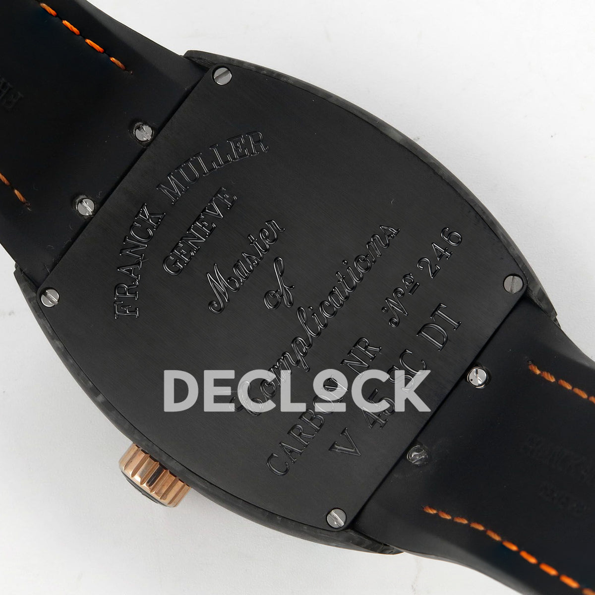 Franck Muller Vanguard Carbon Rose Gold Markers ABF replica - engraved caseback