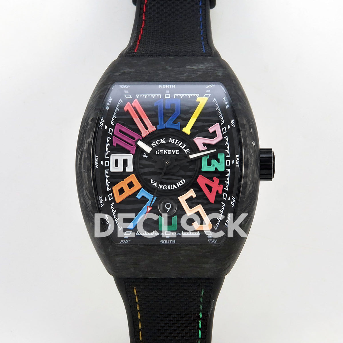 Franck Muller Vanguard Color Dreams Carbon Multicolour Stitch ABF A2824 replica - front