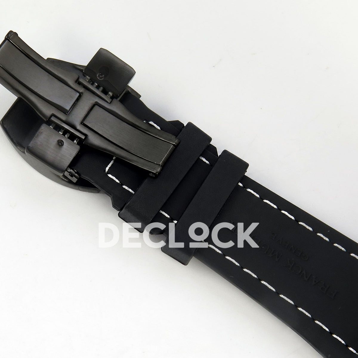 Franck Muller Vanguard Color Dreams Carbon White Stitch ABF A2824 replica - strap underside