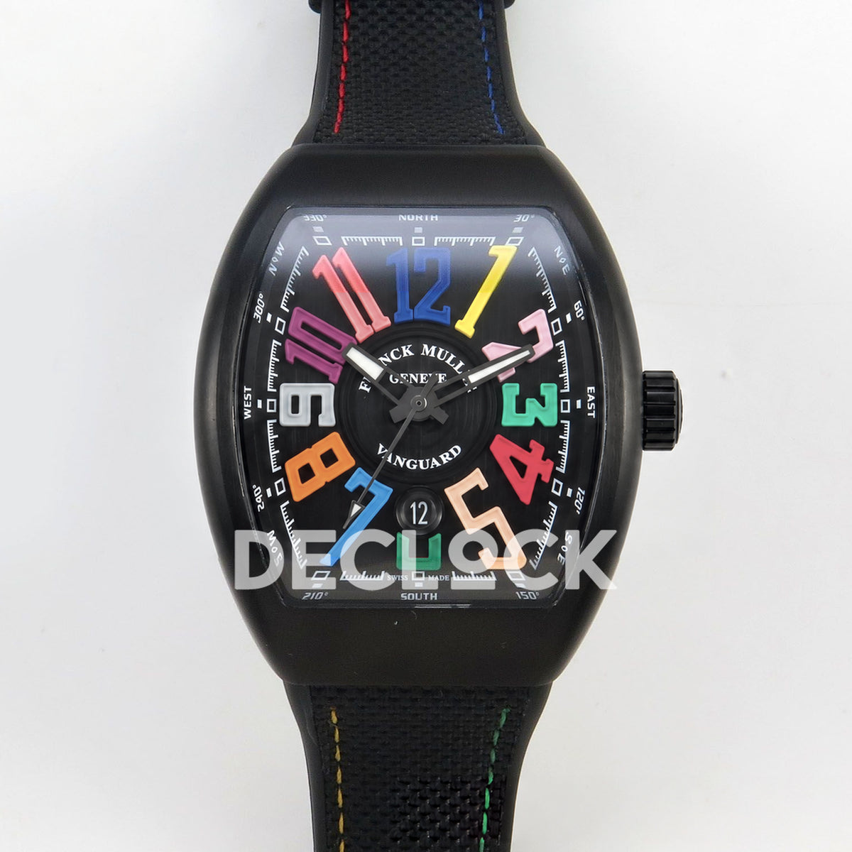 Franck Muller Vanguard Color Dreams DLC Black Nylon ABF A2824 replica - front