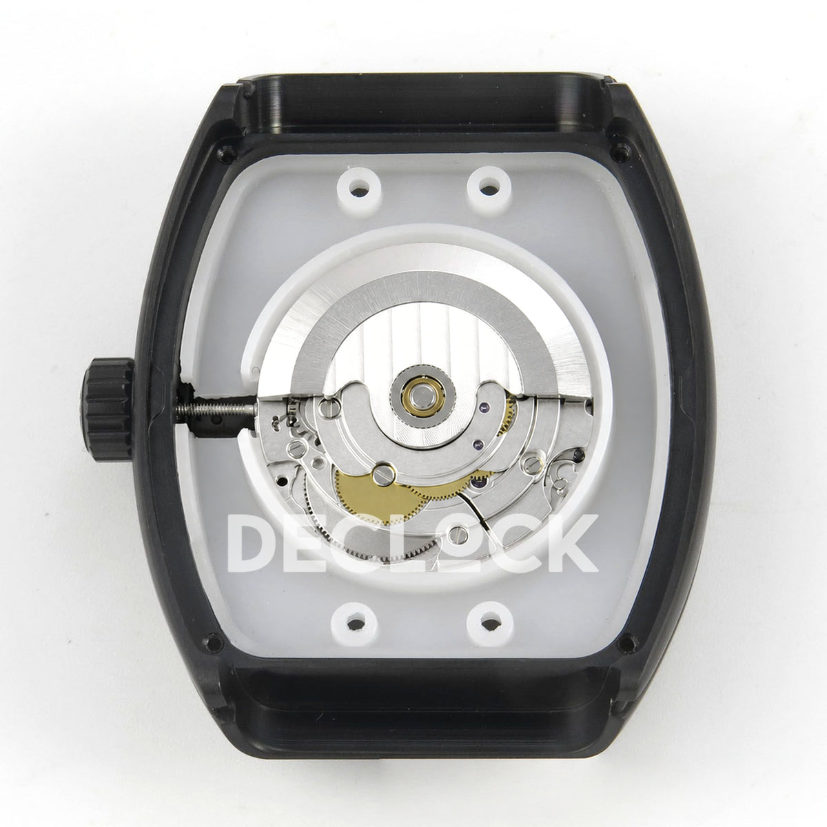 Franck Muller Vanguard Color Dreams DLC Yellow Nylon ABF A2824 replica - movement back angle