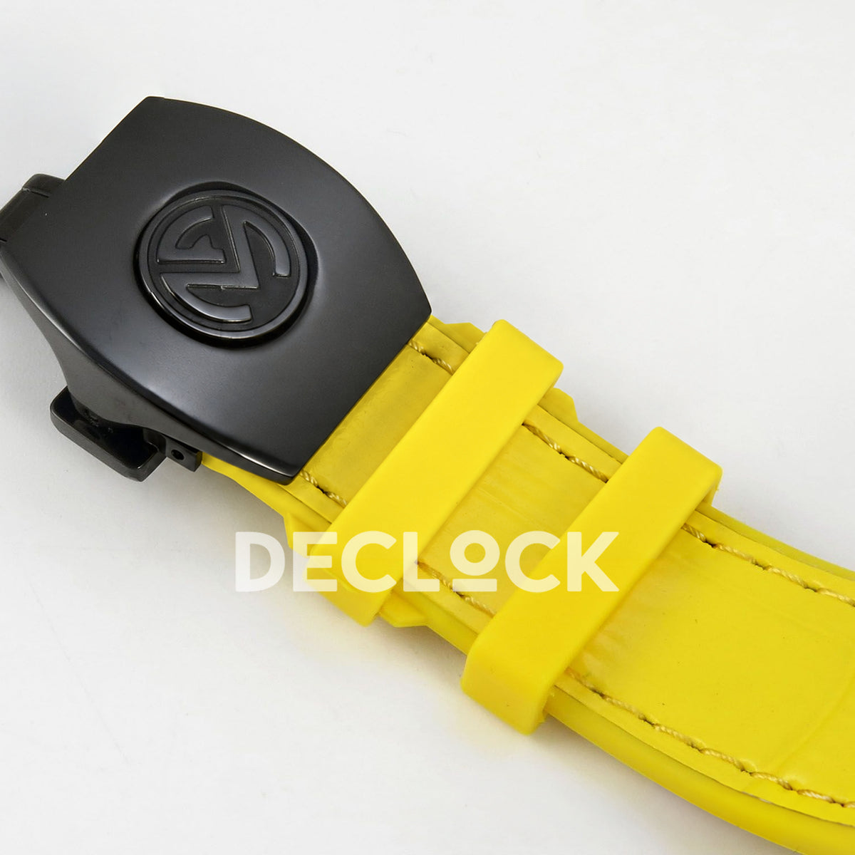 Franck Muller Vanguard Color Dreams DLC Yellow Nylon ABF A2824 replica - clasp closed