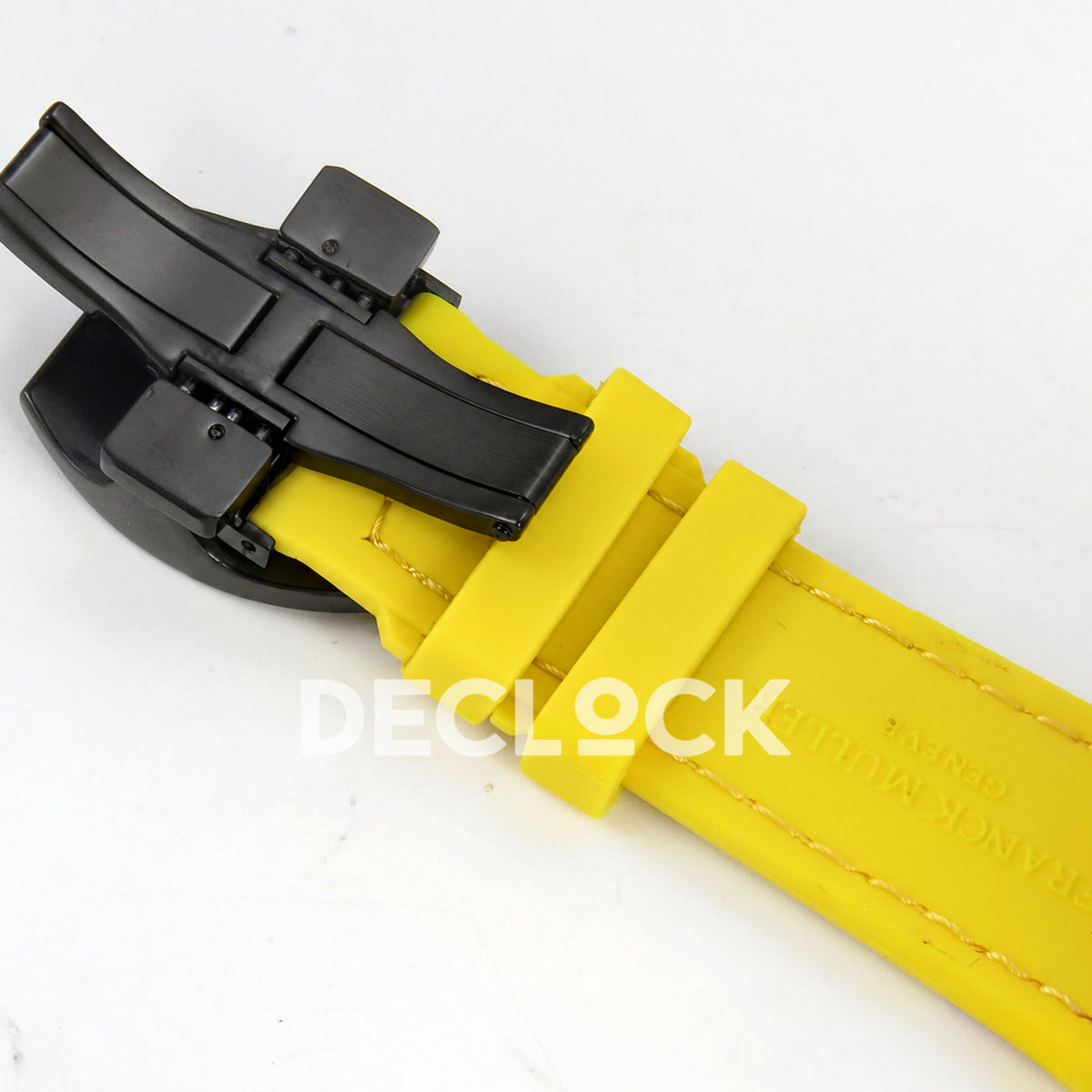 Franck Muller Vanguard Color Dreams DLC Yellow Nylon ABF A2824 replica - strap underside