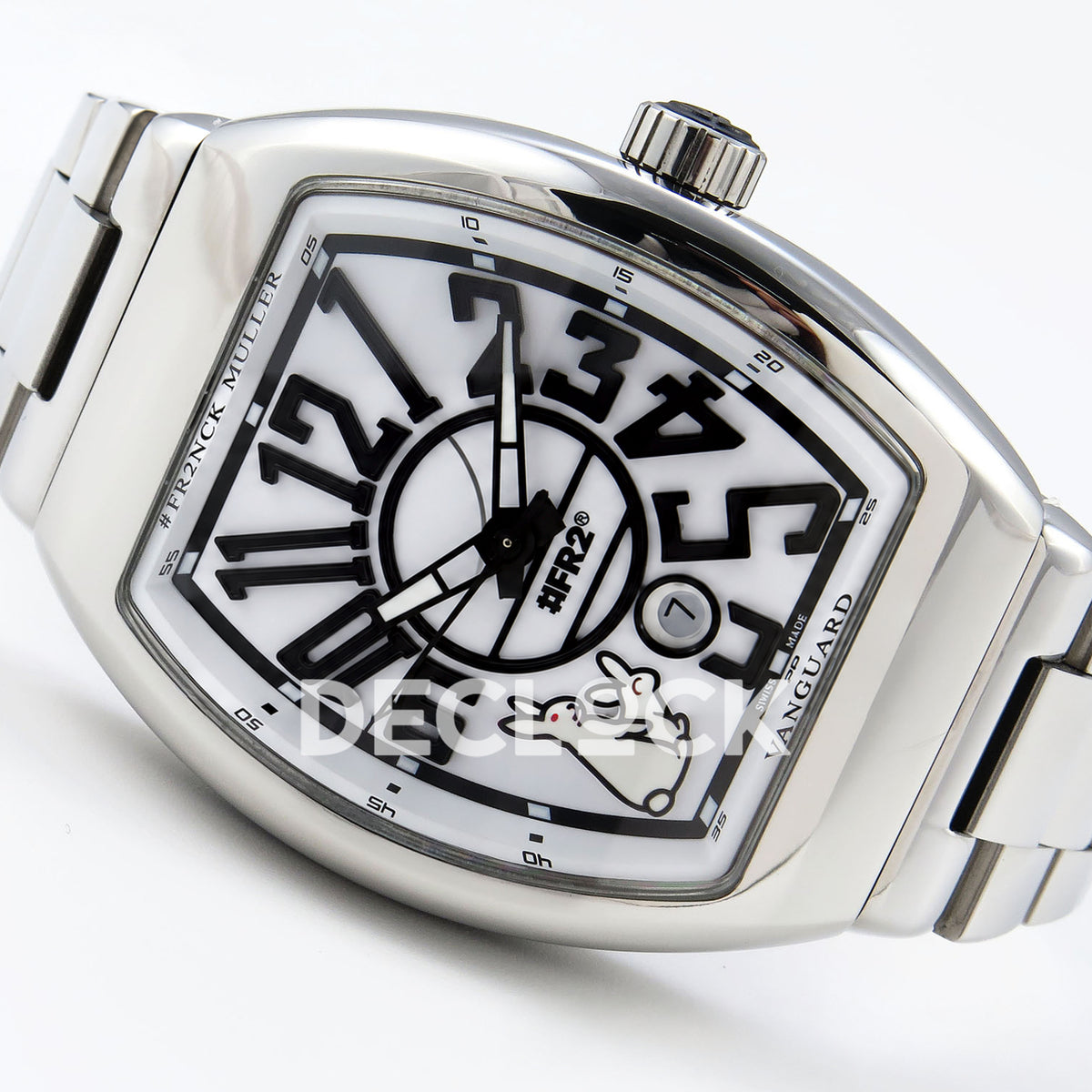 Franck Muller Vanguard FR2NCK Steel White ABF A2824 replica - three quarter
