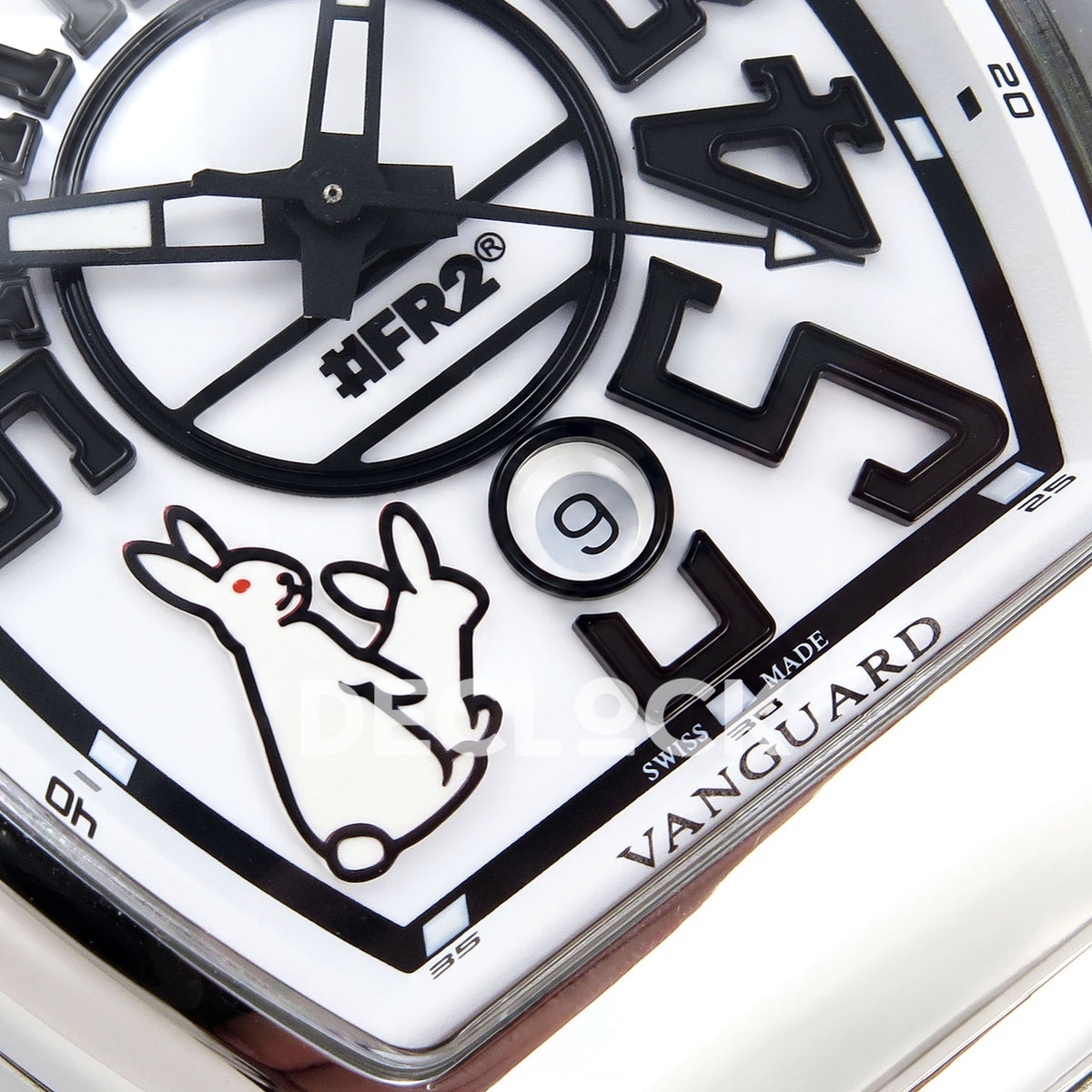 Franck Muller Vanguard FR2NCK Steel White ABF A2824 replica - lower dial detail