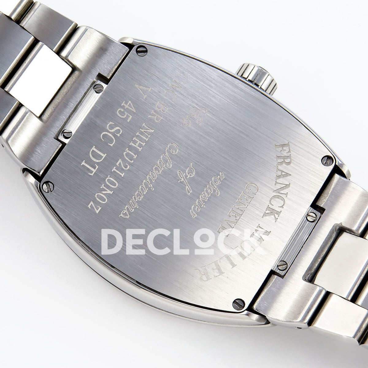 Franck Muller Vanguard FR2NCK Steel White ABF A2824 replica - caseback angle