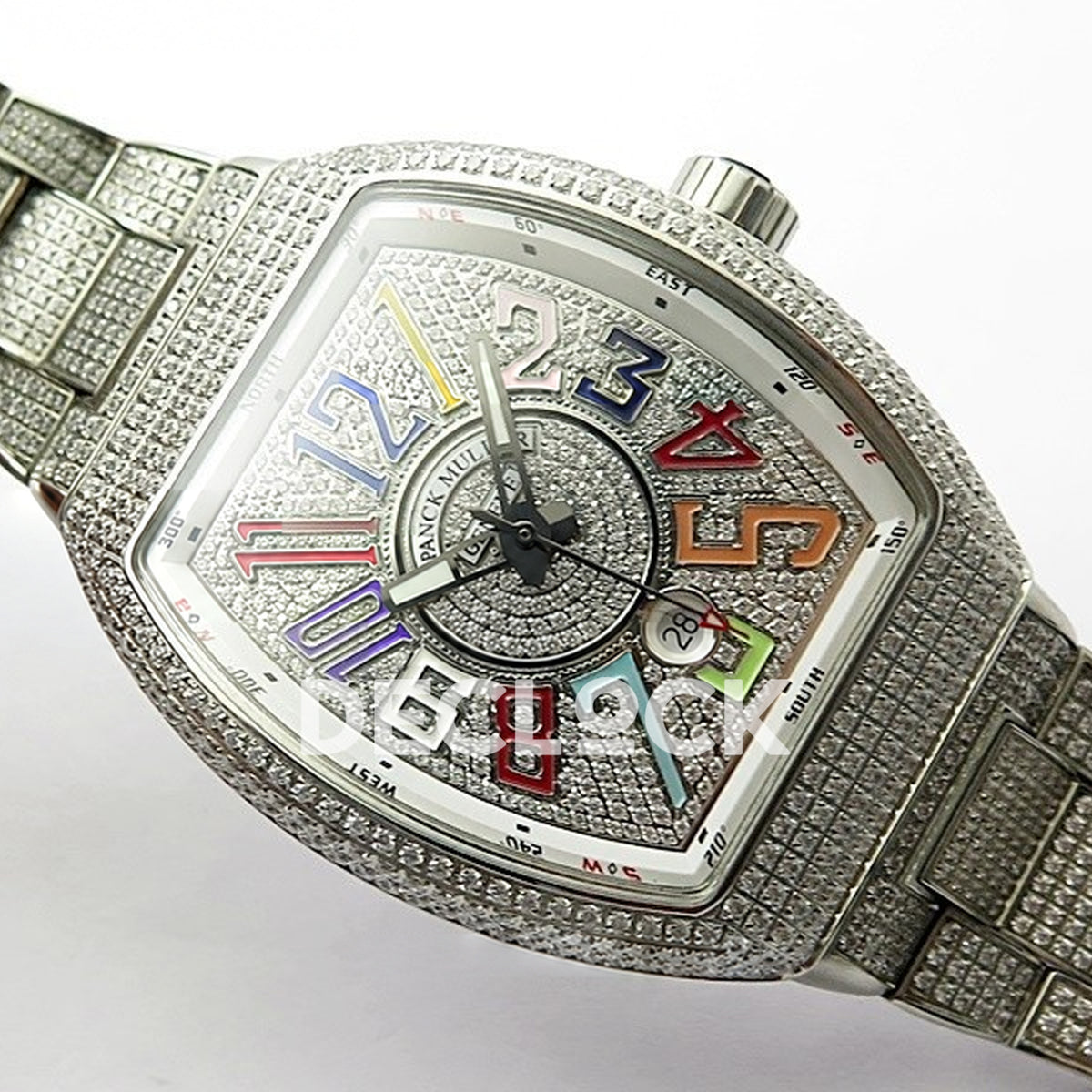 Franck Muller Vanguard Pavé Color Markers - Angled front view