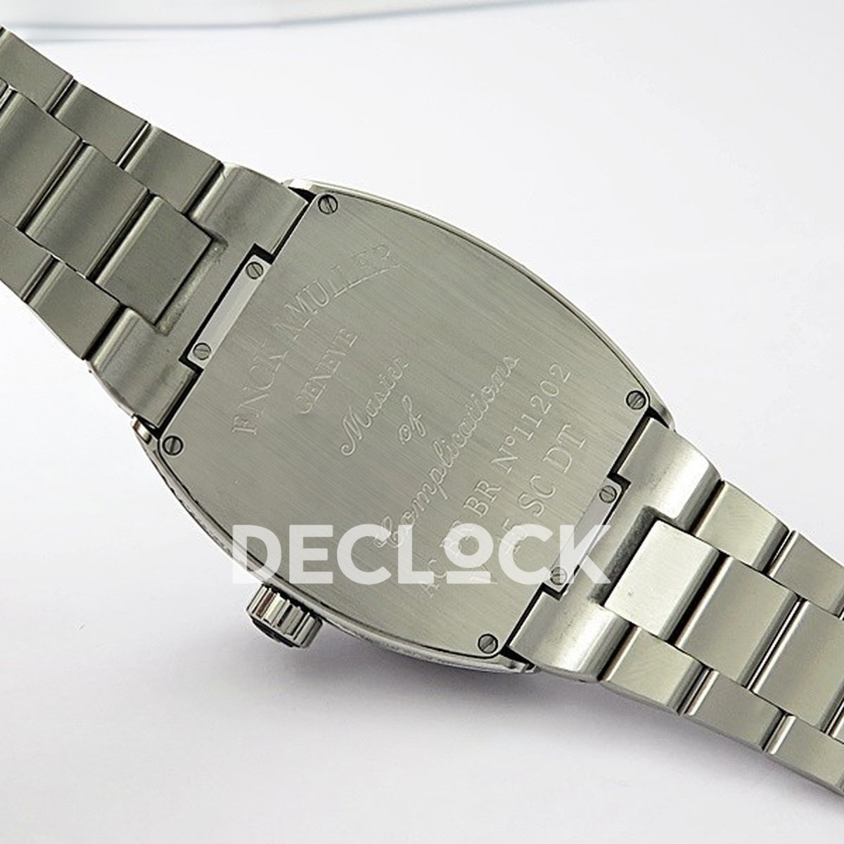 Franck Muller Vanguard Pavé Color Markers - Case back and bracelet