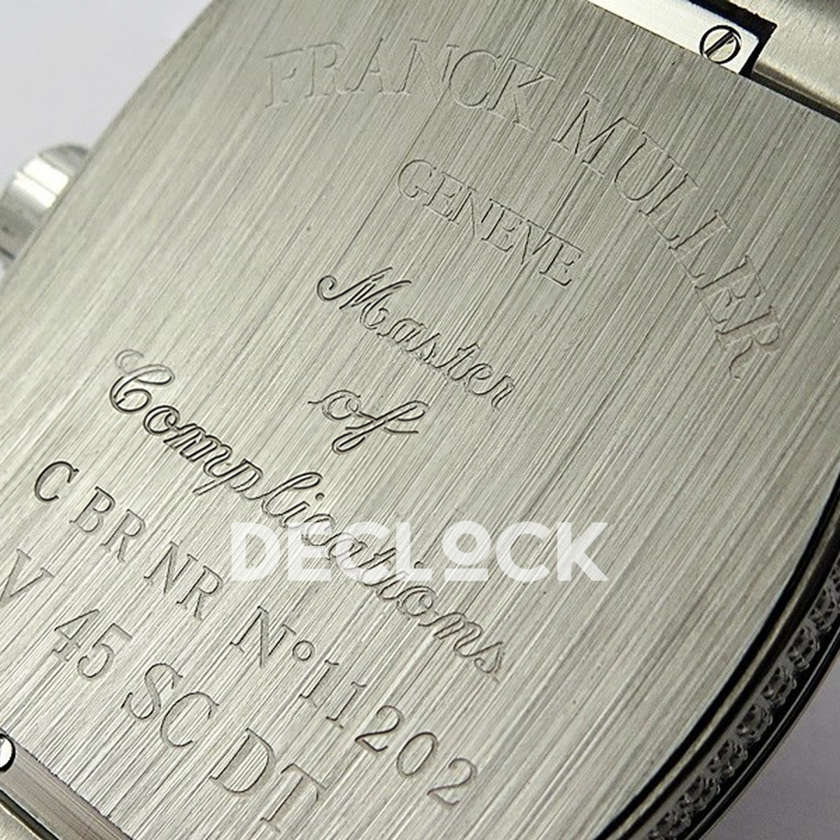 Franck Muller Vanguard Pavé Color Markers - Case back engraving
