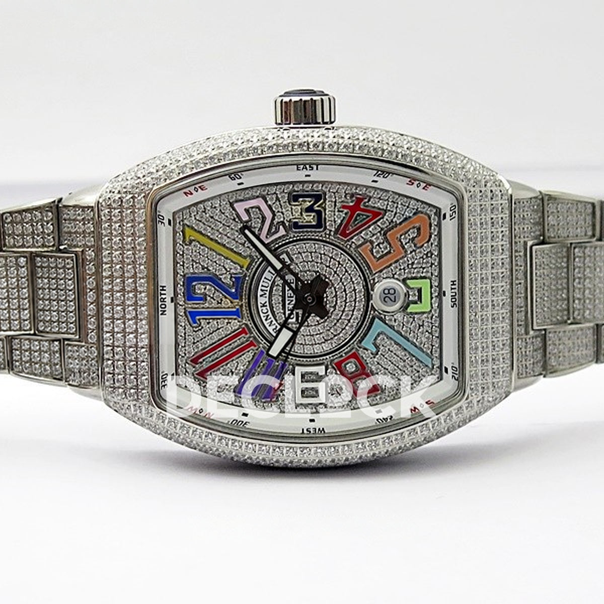 Franck Muller Vanguard Pavé Color Markers - Horizontal front view