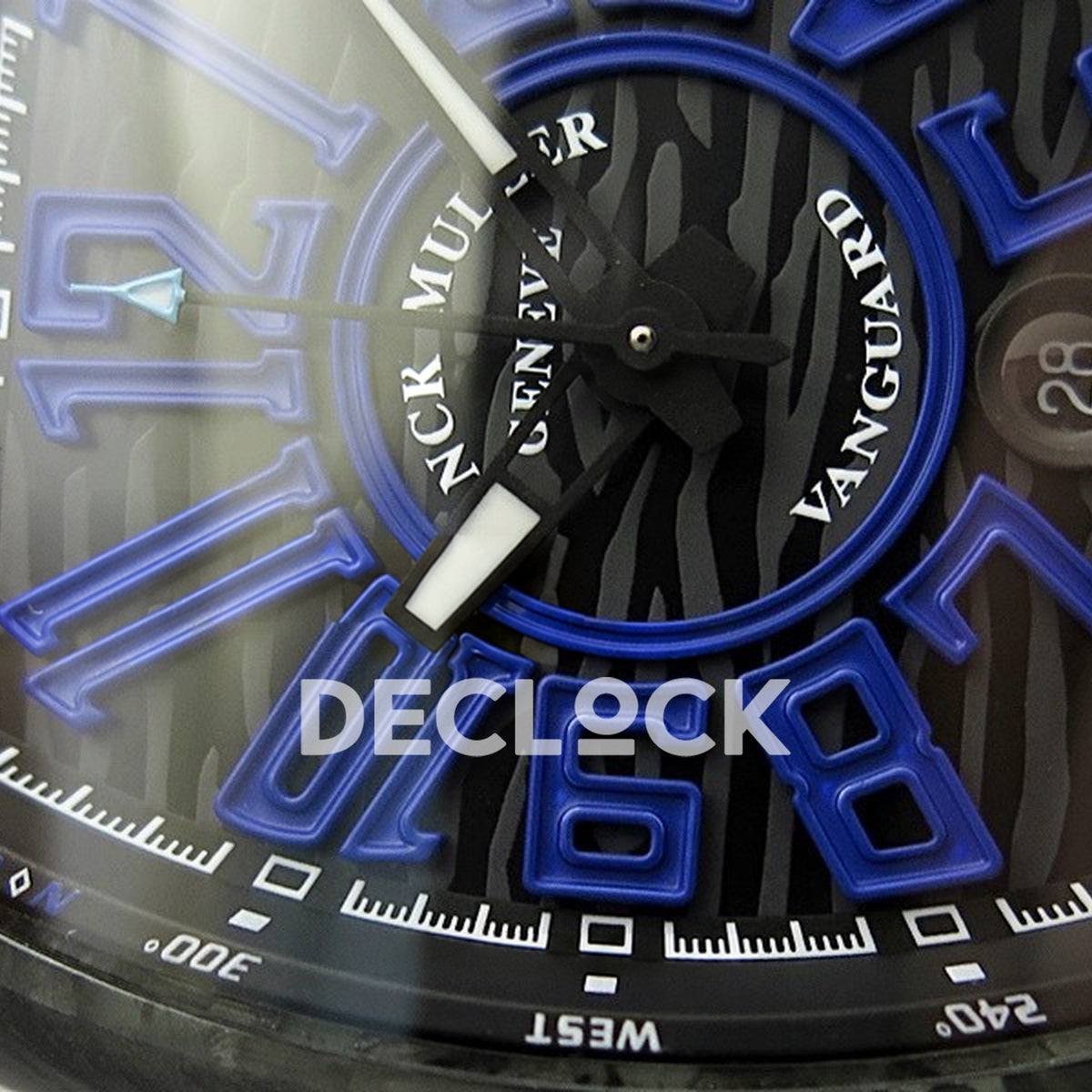 Franck Muller Vanguard Racing Carbon Blue Purple - Carbon dial texture