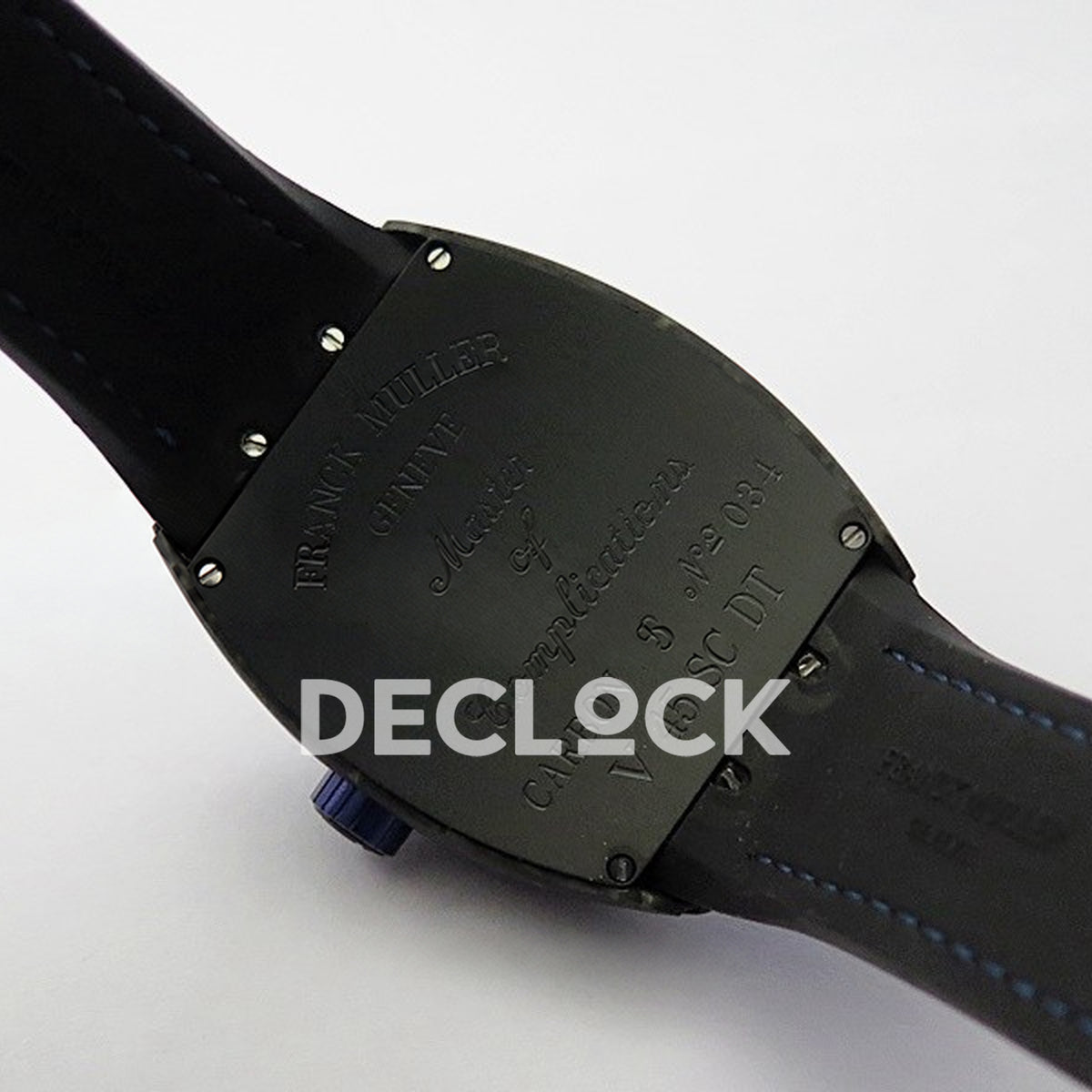 Franck Muller Vanguard Racing Carbon Blue Purple - Case back and strap