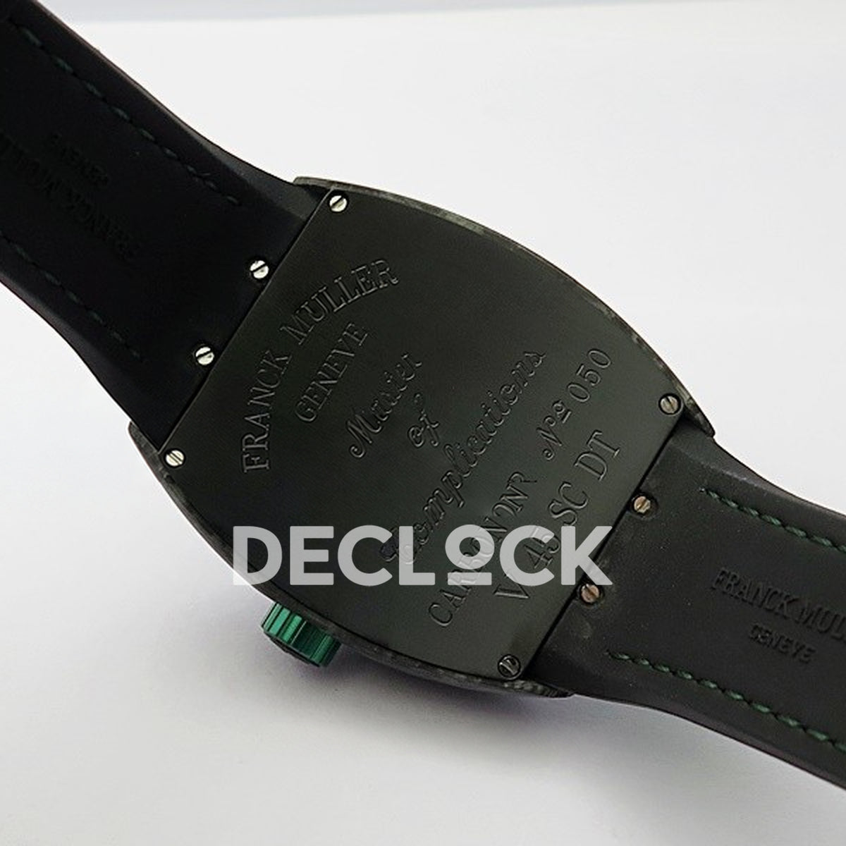 Franck Muller Vanguard Racing Carbon Green - Case back and strap