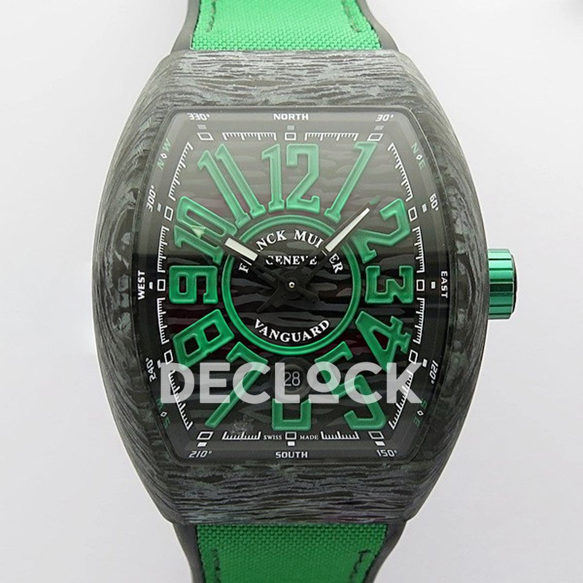 Franck Muller Vanguard Racing Carbon Green - Front view