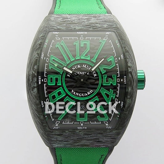 Franck Muller Vanguard Racing Carbon Green - Front view