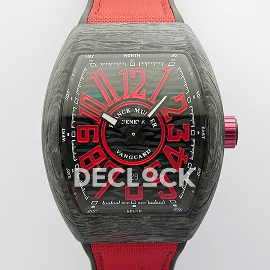 Franck Muller Vanguard Racing Carbon Red - Front view