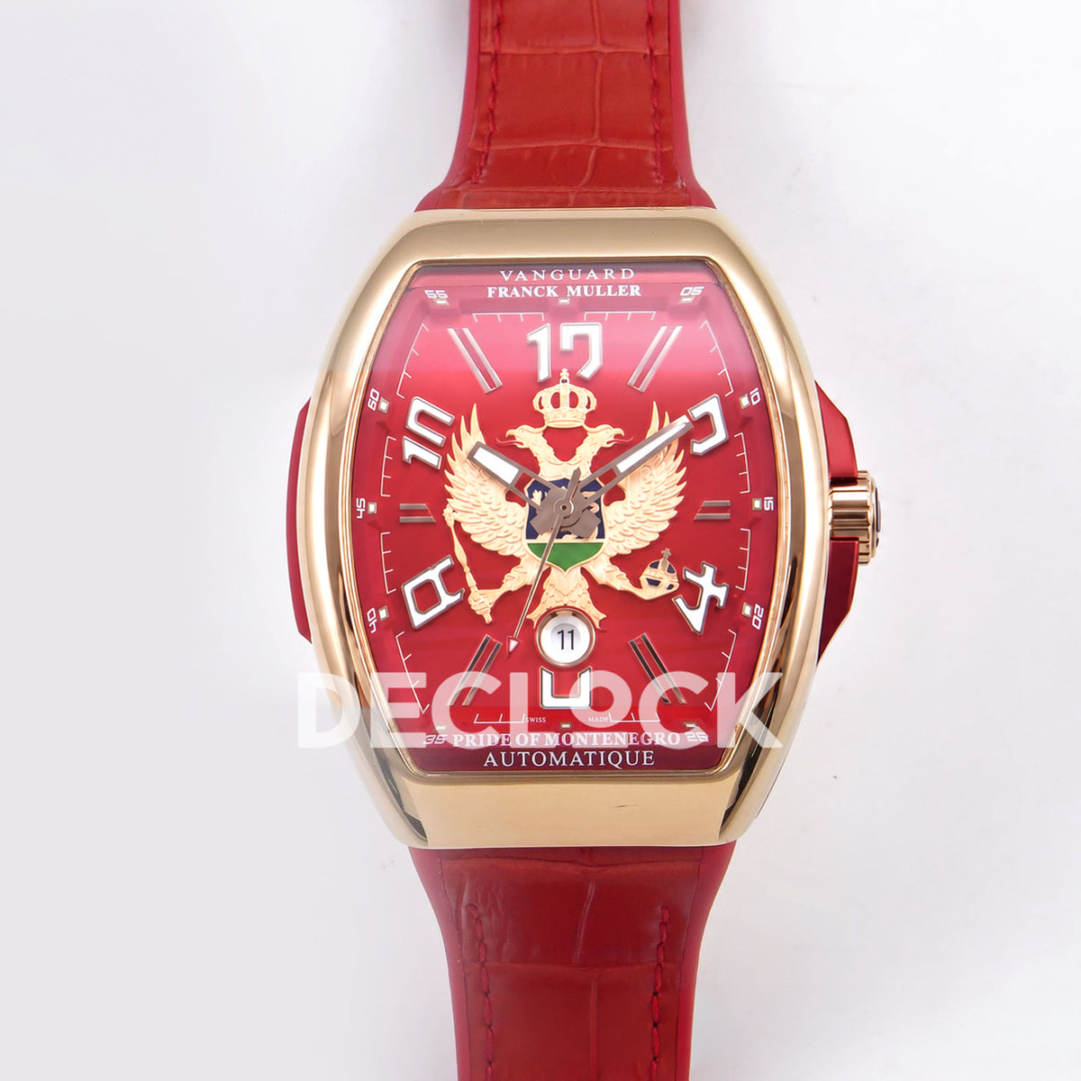 Franck Muller Vanguard Racing Montenegro Rose Gold Red ABF A2824 replica - front