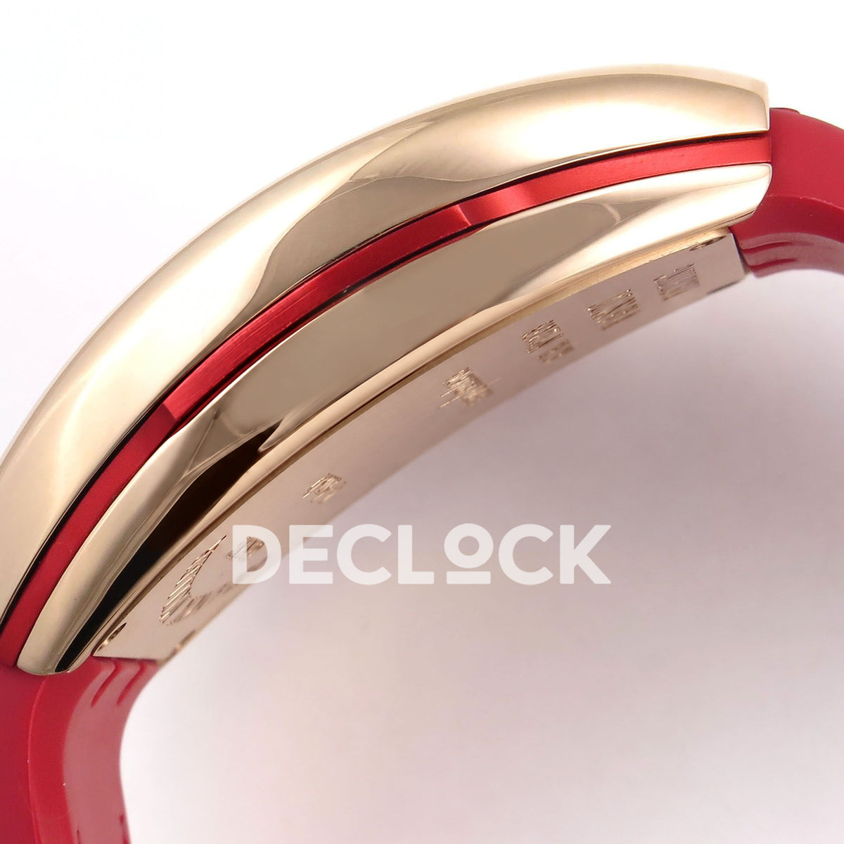 Franck Muller Vanguard Racing Montenegro Rose Gold Red ABF A2824 replica - case side