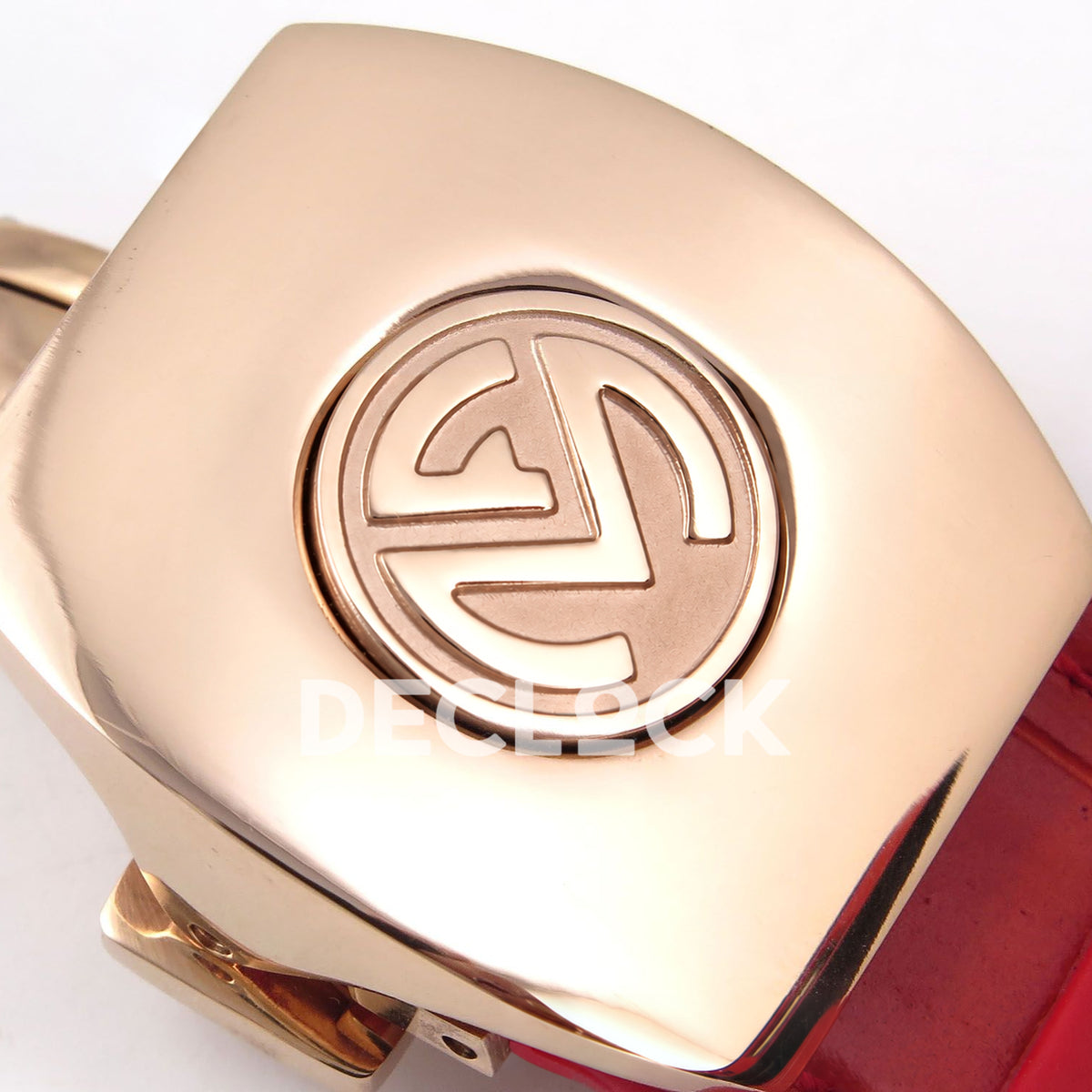 Franck Muller Vanguard Racing Montenegro Rose Gold Red ABF A2824 replica - clasp monogram
