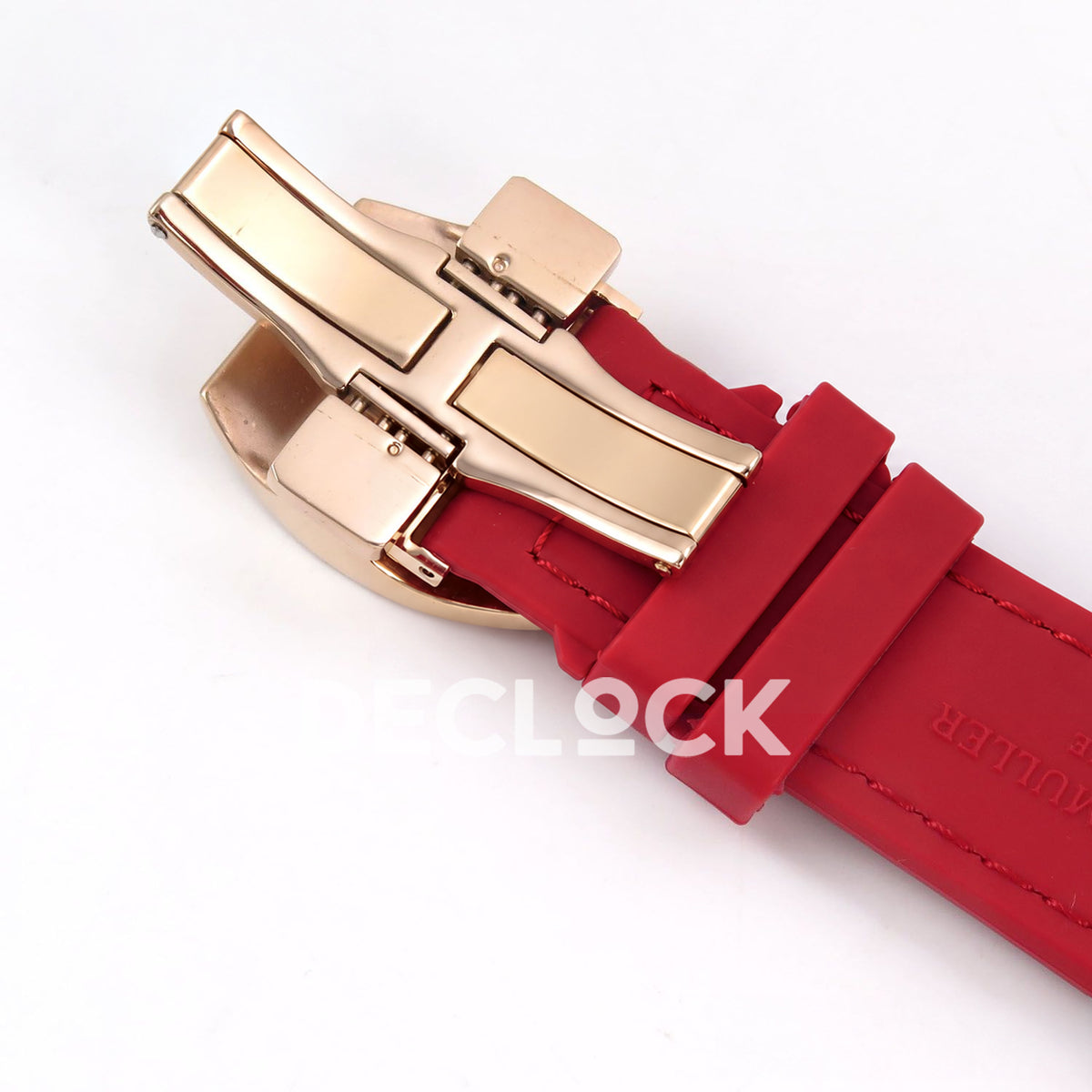 Franck Muller Vanguard Racing Montenegro Rose Gold Red ABF A2824 replica - strap underside