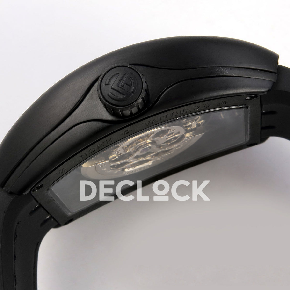 Franck Muller Vanguard Skeleton V45 DLC ABF replica - crown side