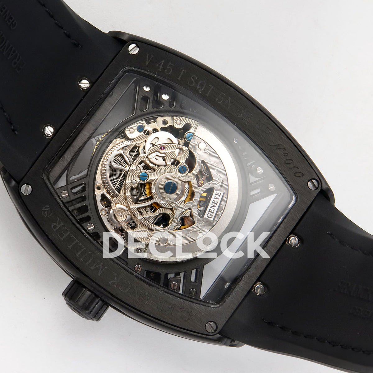 Franck Muller Vanguard Skeleton V45 DLC ABF replica - movement back