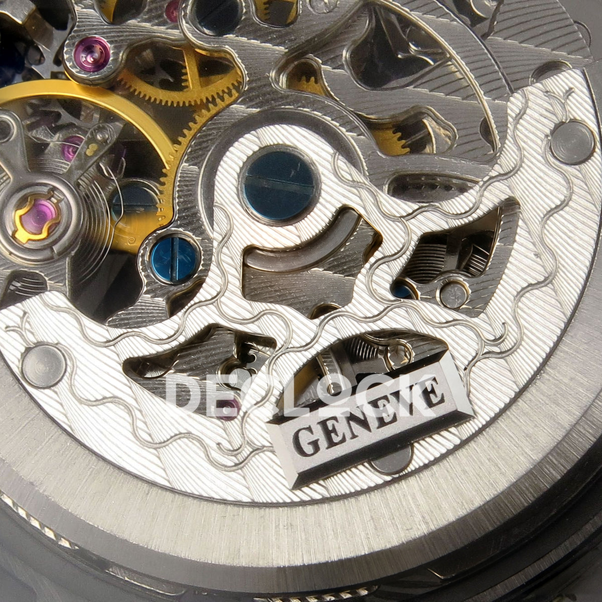 Franck Muller Vanguard Skeleton V45 DLC ABF replica - rotor engraving
