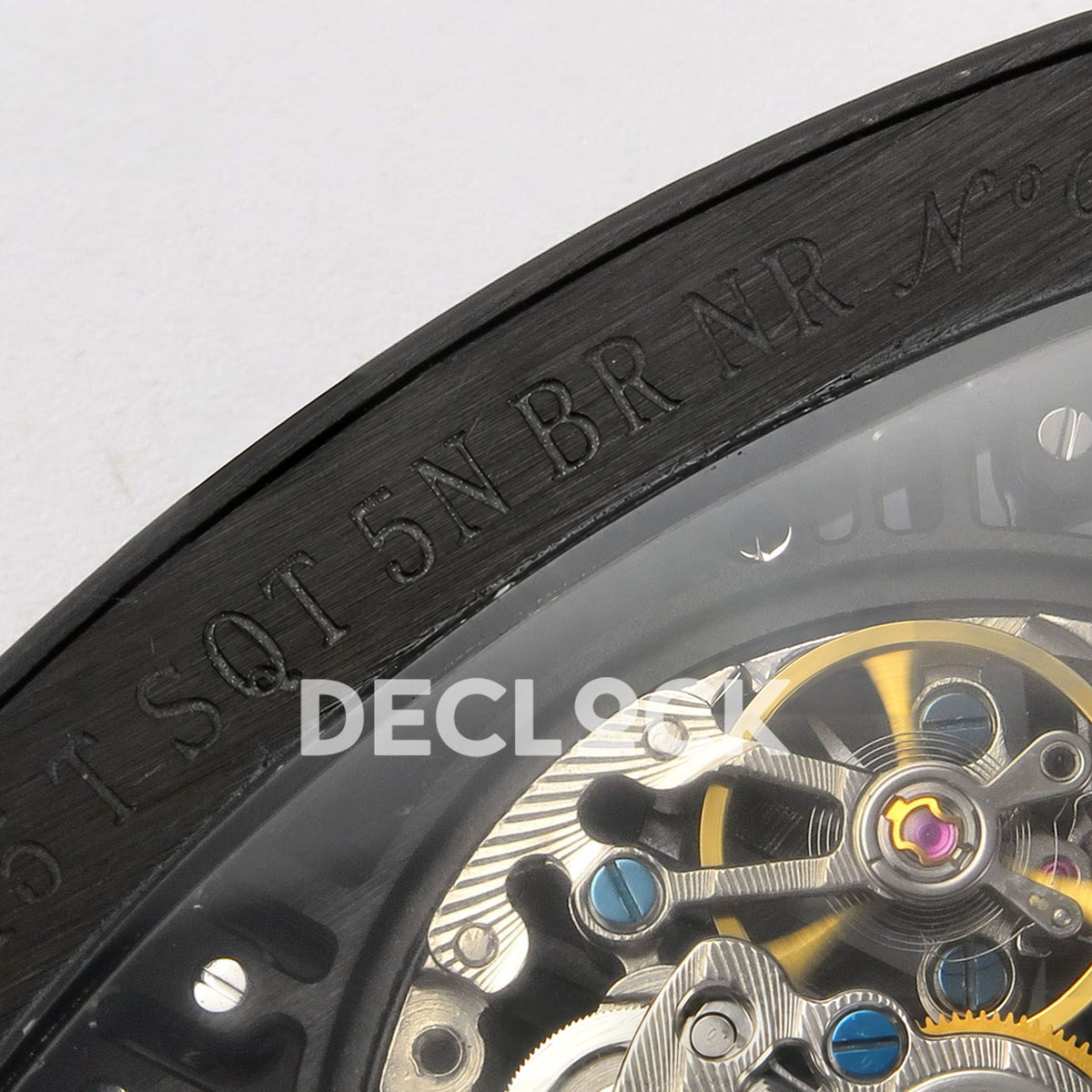 Franck Muller Vanguard Skeleton V45 DLC Black Gems ABF replica - reference engraving