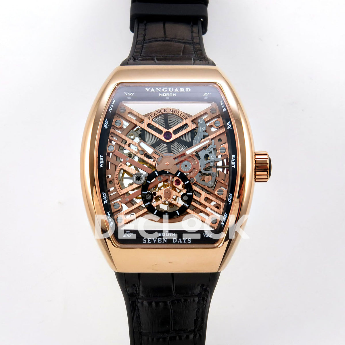 Franck Muller Vanguard Skeleton V45 Rose Gold ABF replica - front