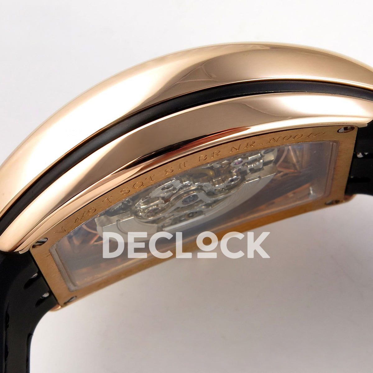 Franck Muller Vanguard Skeleton V45 Rose Gold ABF replica - case side