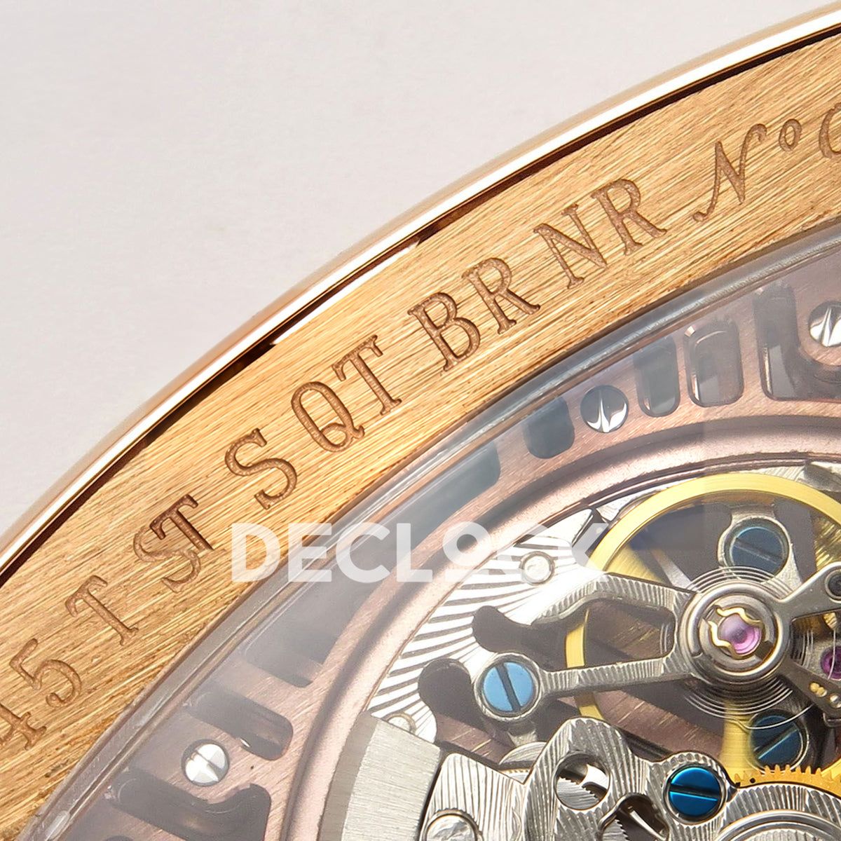 Franck Muller Vanguard Skeleton V45 Rose Gold ABF replica - reference engraving