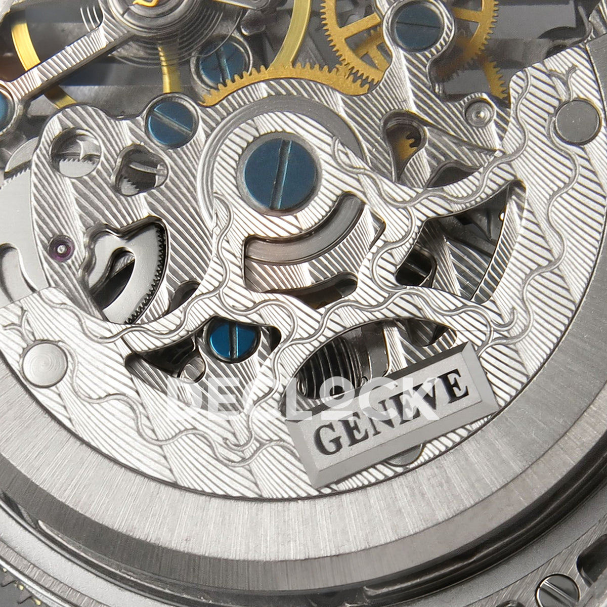Franck Muller Vanguard Skeleton V45 Steel Gems ABF replica - rotor engraving