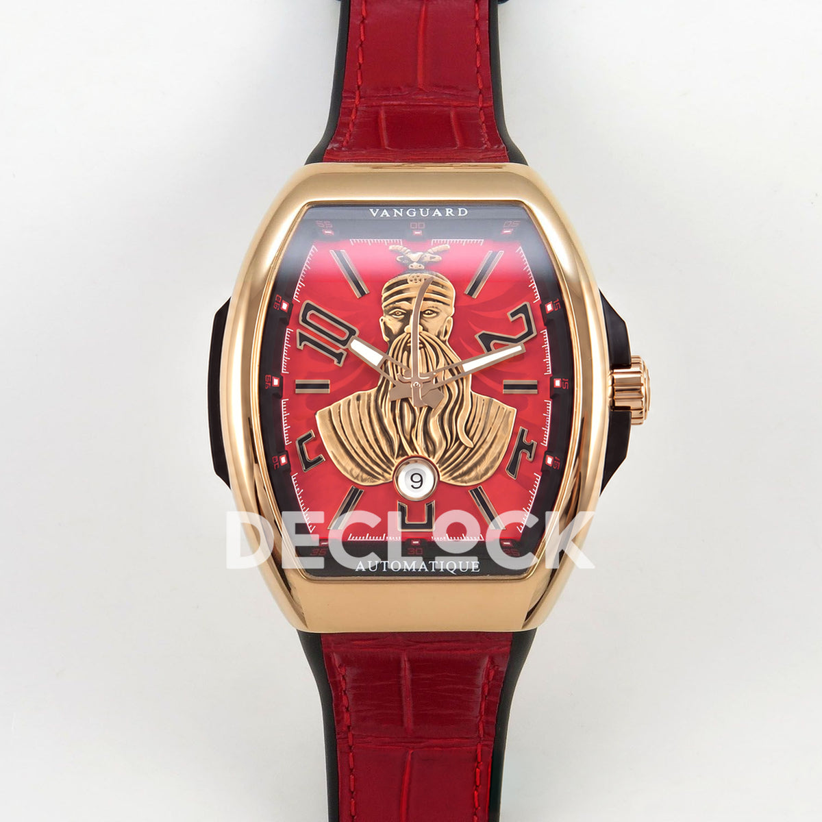 Franck Muller Vanguard Skenderbeu Limited Edition Rose Gold Red ABF A2824 replica - front