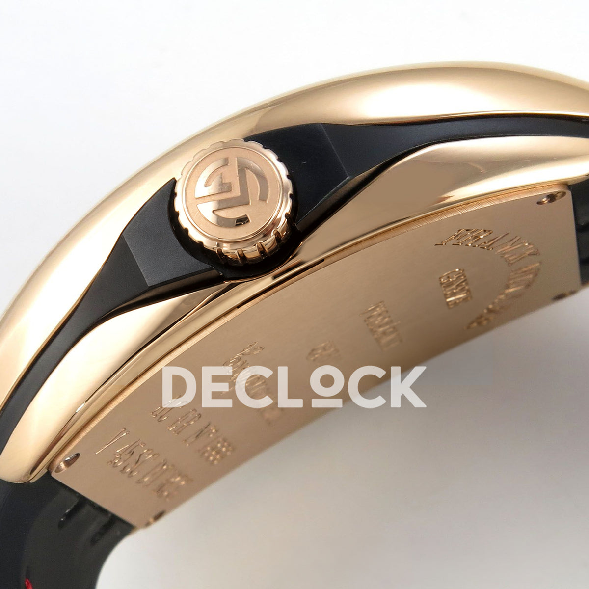 Franck Muller Vanguard Skenderbeu Limited Edition Rose Gold Red ABF A2824 replica - crown side