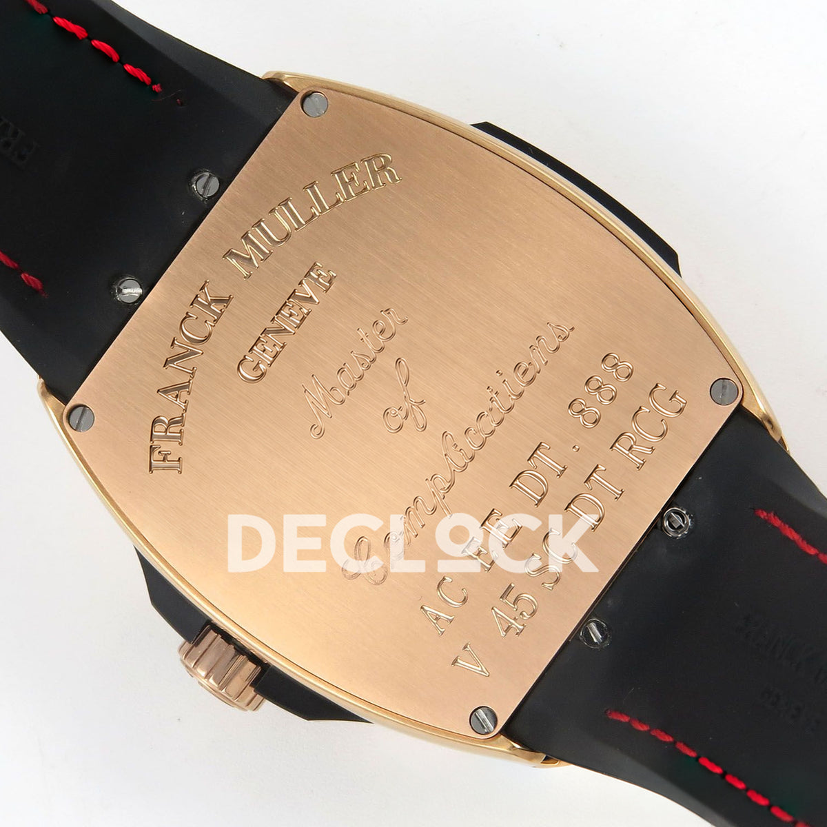 Franck Muller Vanguard Skenderbeu Limited Edition Rose Gold Red ABF A2824 replica - engraved caseback