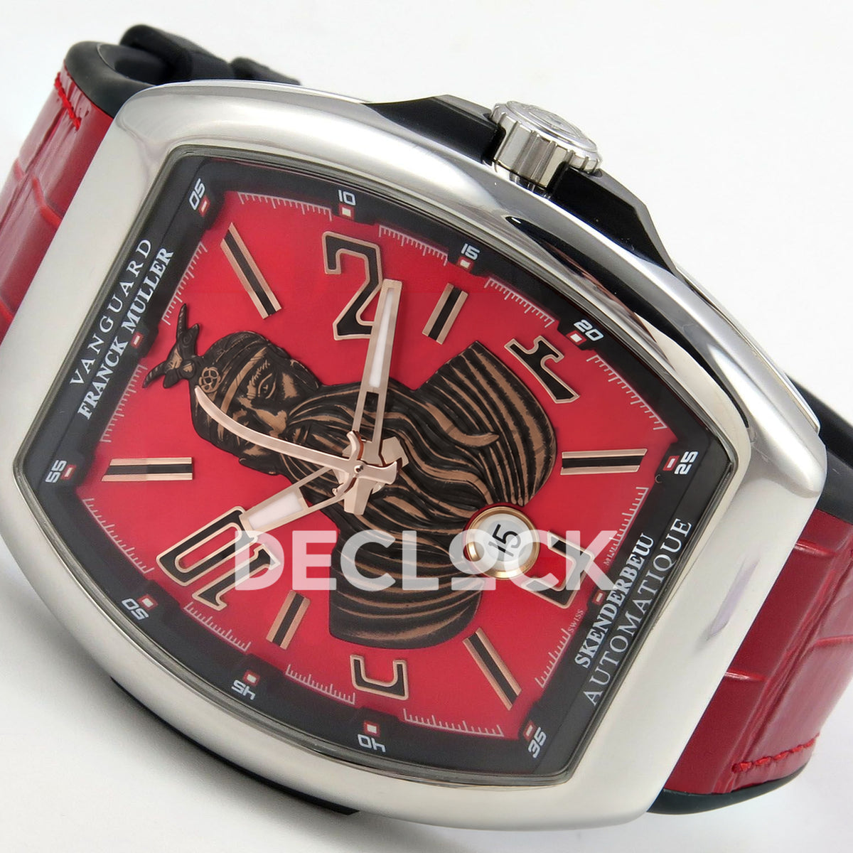 Franck Muller Vanguard Skenderbeu Steel Red ABF A2824 replica - dial angle right