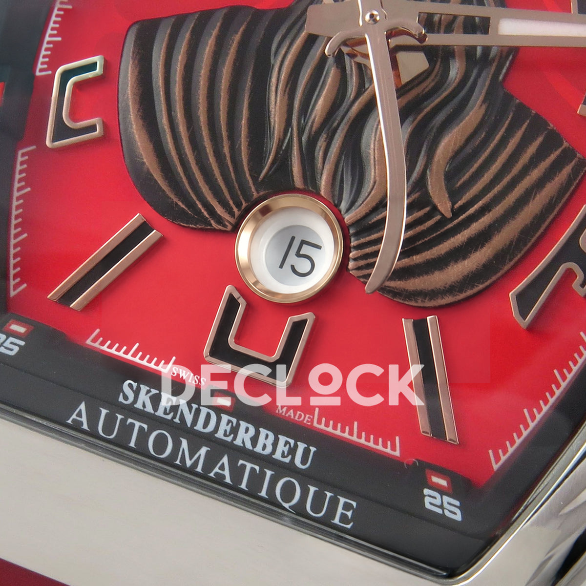 Franck Muller Vanguard Skenderbeu Steel Red ABF A2824 replica - date closeup