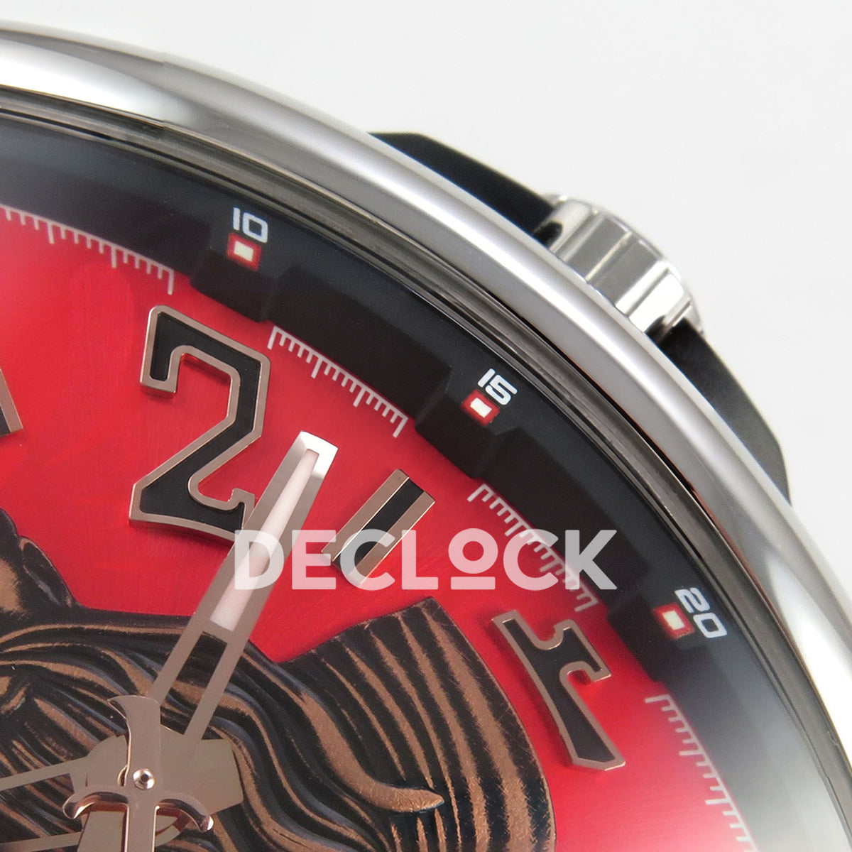 Franck Muller Vanguard Skenderbeu Steel Red ABF A2824 replica - crown dial detail