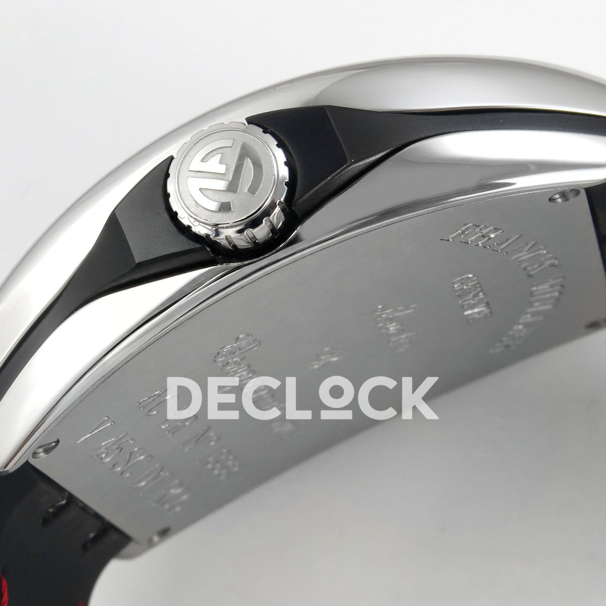 Franck Muller Vanguard Skenderbeu Steel Red ABF A2824 replica - crown side