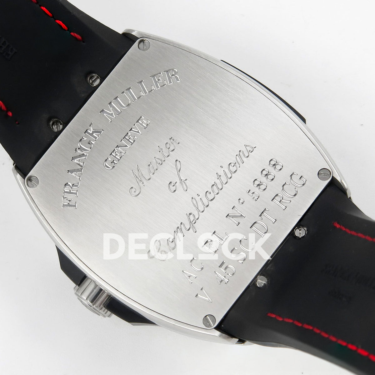Franck Muller Vanguard Skenderbeu Steel Red ABF A2824 replica - engraved caseback