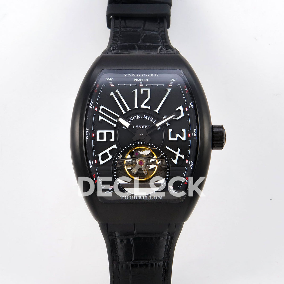 Franck Muller Vanguard V45 Tourbillon Style DLC ABF replica - front