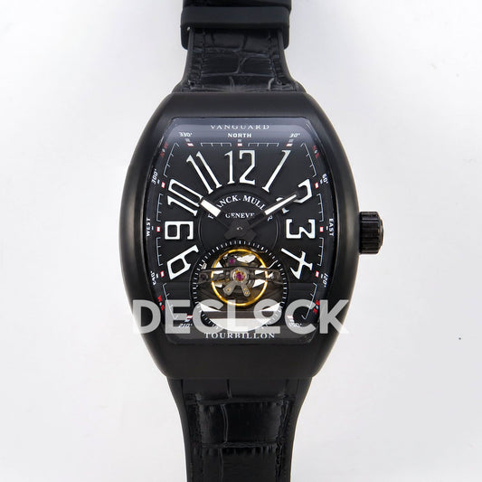 Franck Muller Vanguard V45 Tourbillon Style DLC ABF replica - front