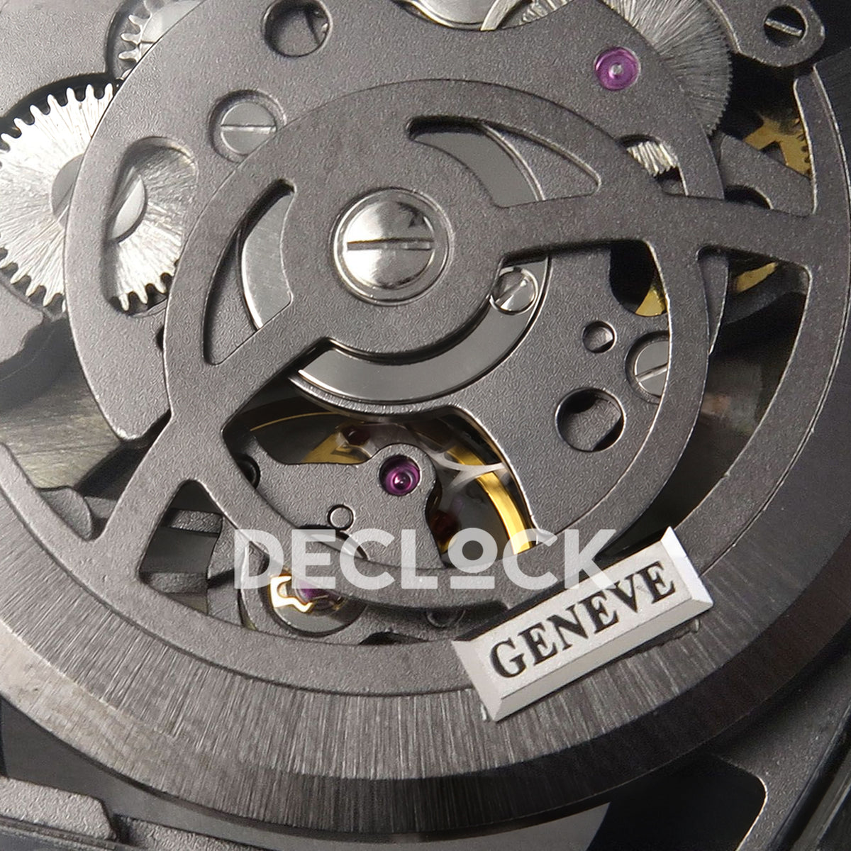 Franck Muller Vanguard V45 Tourbillon Style DLC ABF replica - rotor and movement