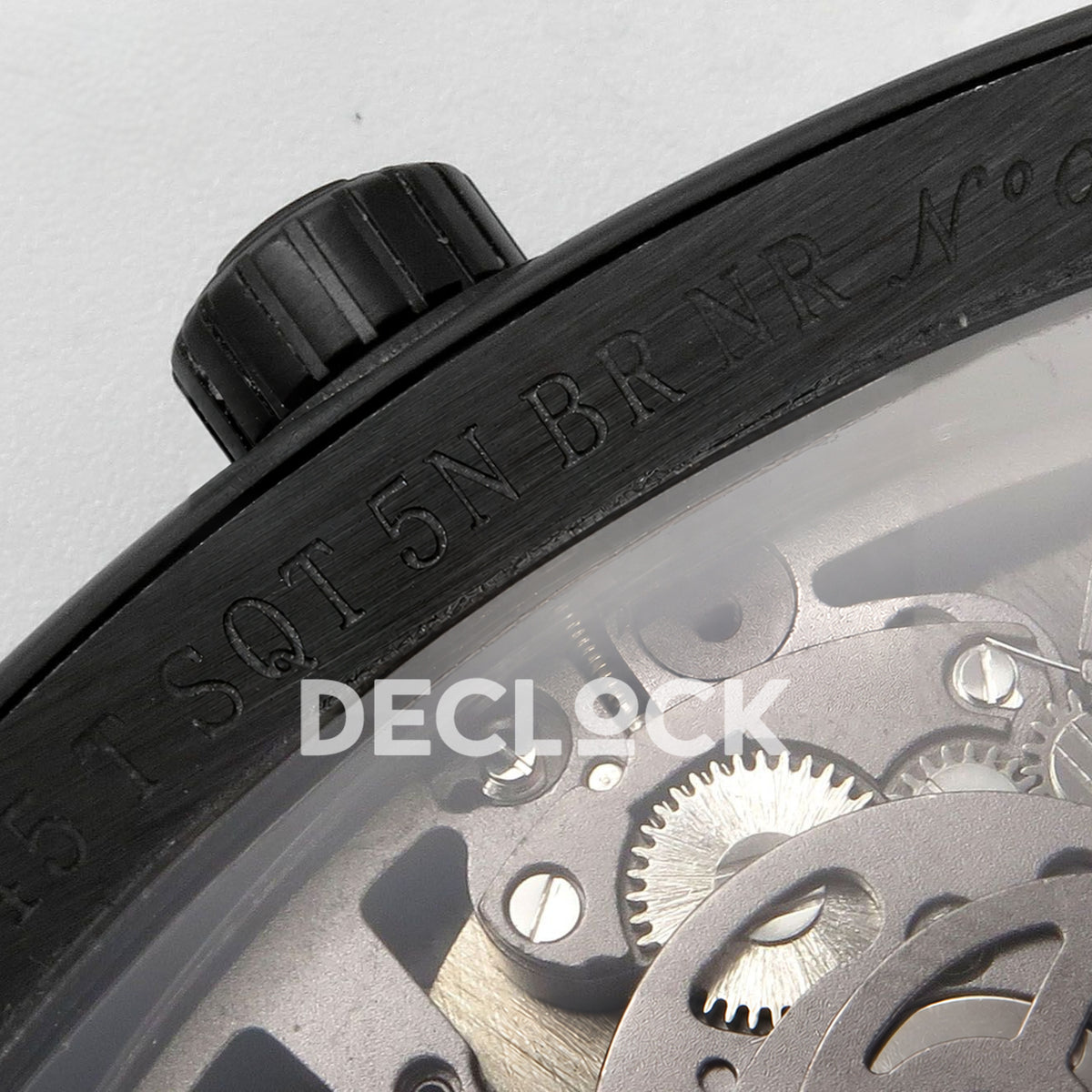 Franck Muller Vanguard V45 Tourbillon Style DLC ABF replica - reference engraving