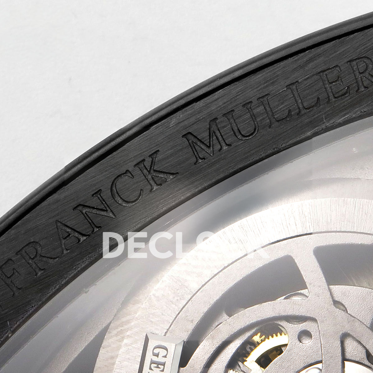 Franck Muller Vanguard V45 Tourbillon Style DLC ABF replica - caseback brand engraving