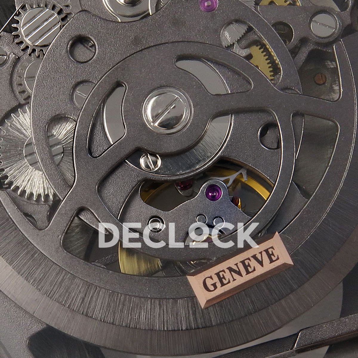 Franck Muller Vanguard V45 Tourbillon Style Rose Gold Black Leather ABF replica - rotor closeup