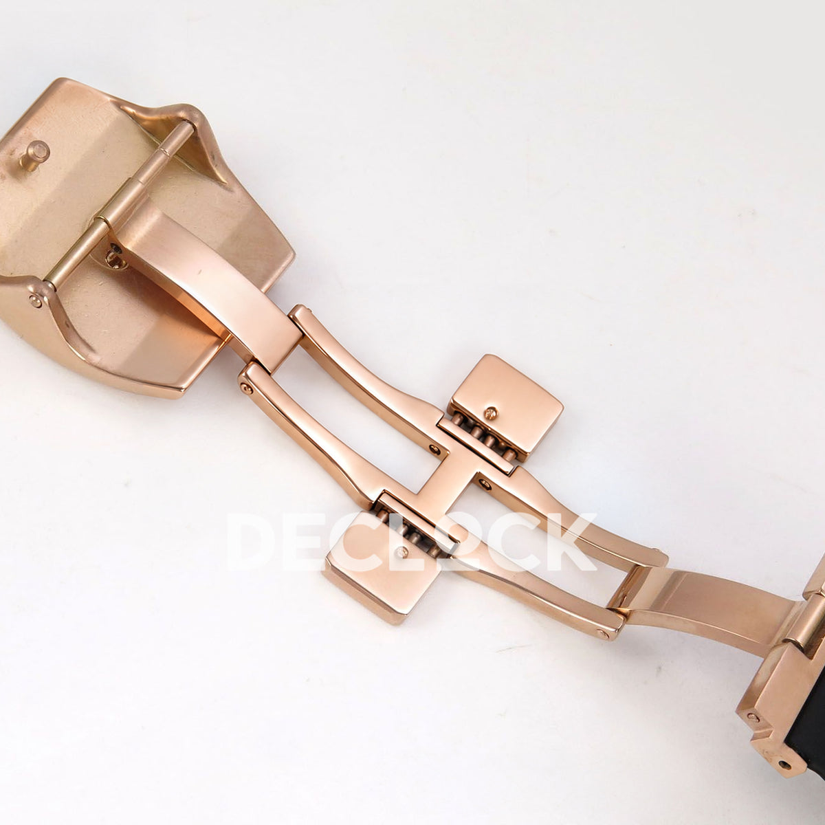 Franck Muller Vanguard V45 Tourbillon Style Rose Gold Black Leather ABF replica - open clasp